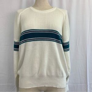 ‼️SALE‼️ 2/$25 Vintage Crew Neck Sweater with Green and Purple Stripes